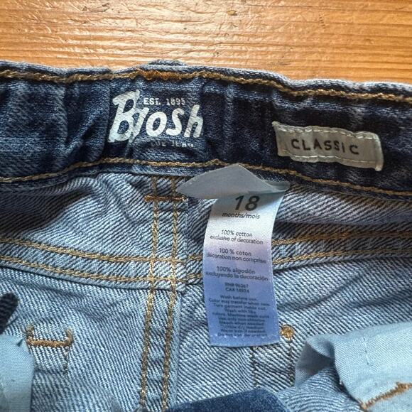 OshKosh B'gosh medium wash wide leg adjustable classic fit jeans SIZE 18M - Picture 3 of 4